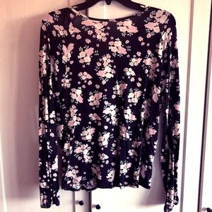 GRAYSON THREADS Long Sleeve Strappy V-Neck Top